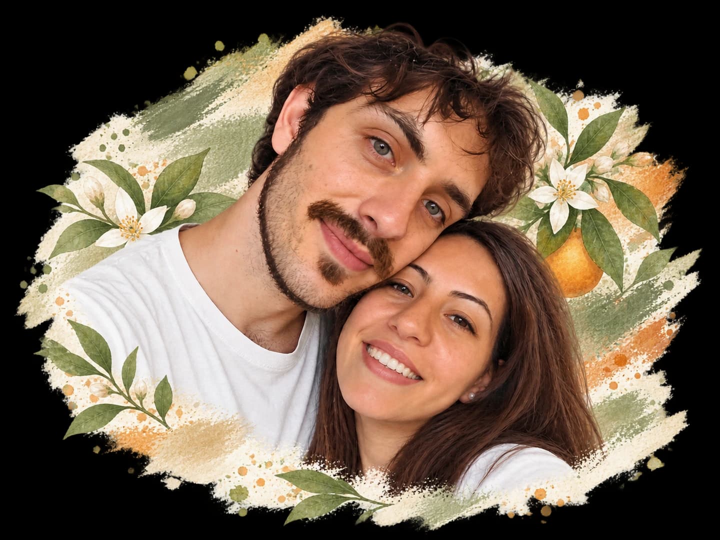 Simona e Giuseppe sorridono insieme
